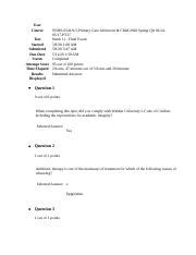 NURS 6541 FINAL EXAM NURS 6541 Primary Care of .